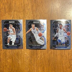 Devin Booker, Tyler Herro, De’aaron Fox Kentucky Basketball card set